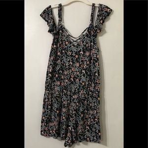 Romper  short sleeves less shoulder off back crisscross for women Large